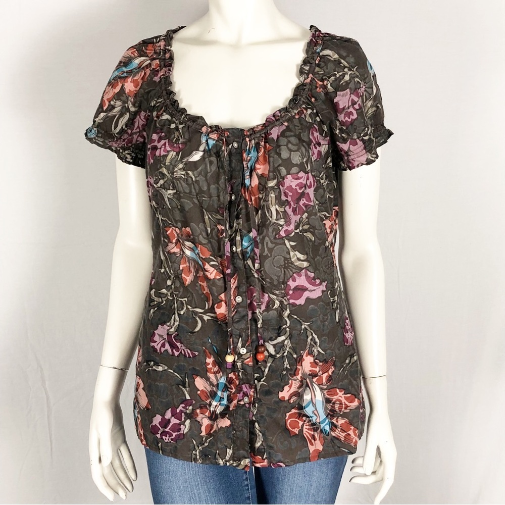 🥀Esprit Lightweight Floral Button-Up Blouse | Romantic Boho | Size 4🥀